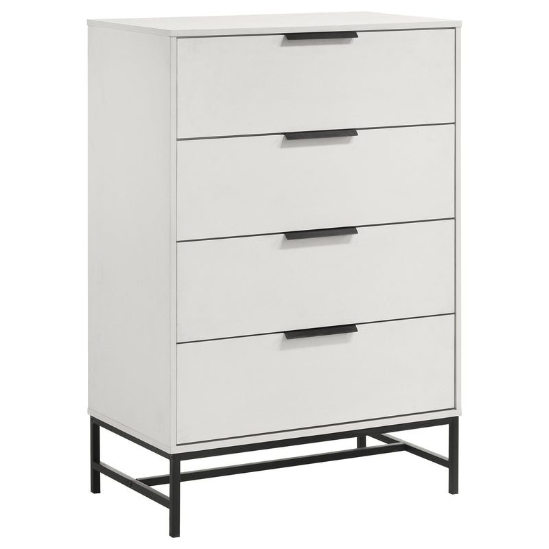Sonora - 4-Drawer Bedroom Chest - White - JaxCo Furniture