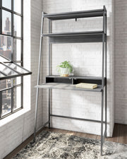 Yarlow - Black - Home Office Desk and Shelf - JaxCo Furniture