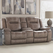 Blake - Reclining Console Loveseat - Desert Taupe - JaxCo Furniture