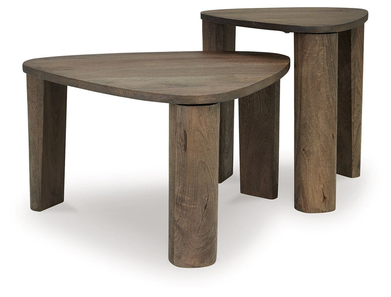 Reidport - Grayish Brown - Accent Cocktail Table Set (Set of 2) - JaxCo Furniture