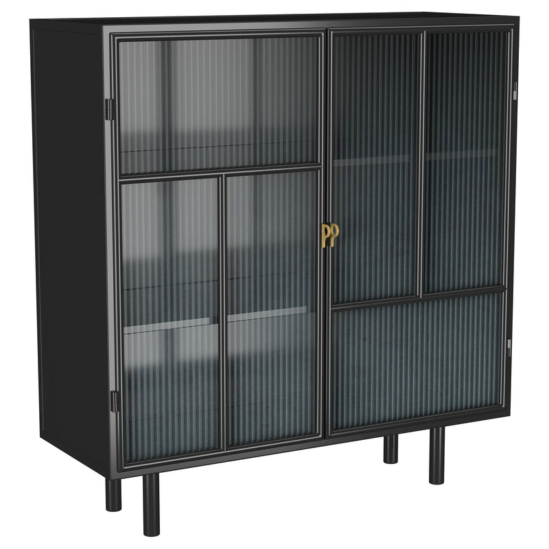 Dalia - 2 Door Accent Storage Cabinet With Shelving - Black - JaxCo Furniture