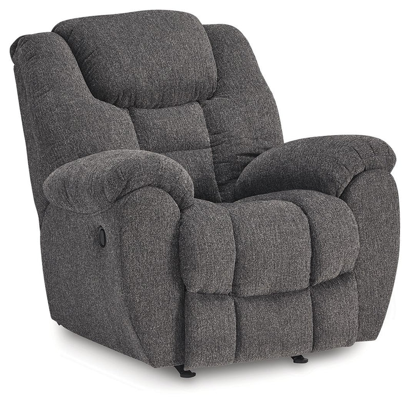 Foreside - Charcoal - Rocker Recliner - JaxCo Furniture