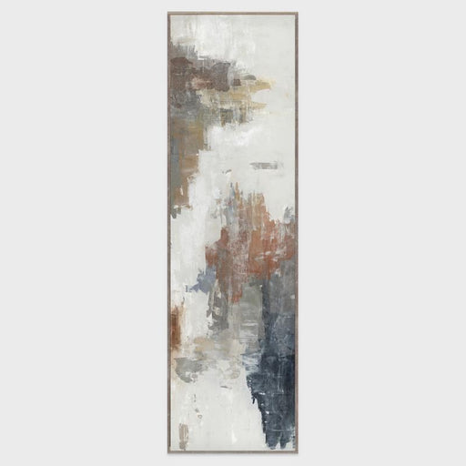 Brand New - 20" x 70" Canvas Art Right - Pearl Silver & Gray - JaxCo Furniture