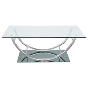 Danville - Rectangular U-Shaped Glass Top Table - JaxCo Furniture