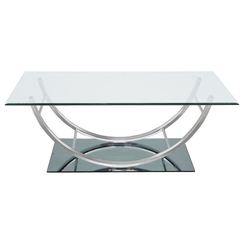 Danville - Rectangular U-Shaped Glass Top Table - JaxCo Furniture