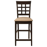 Gabriel - Lattice Back Counter Chair (Set of 2) - Cappuccino - JaxCo Furniture