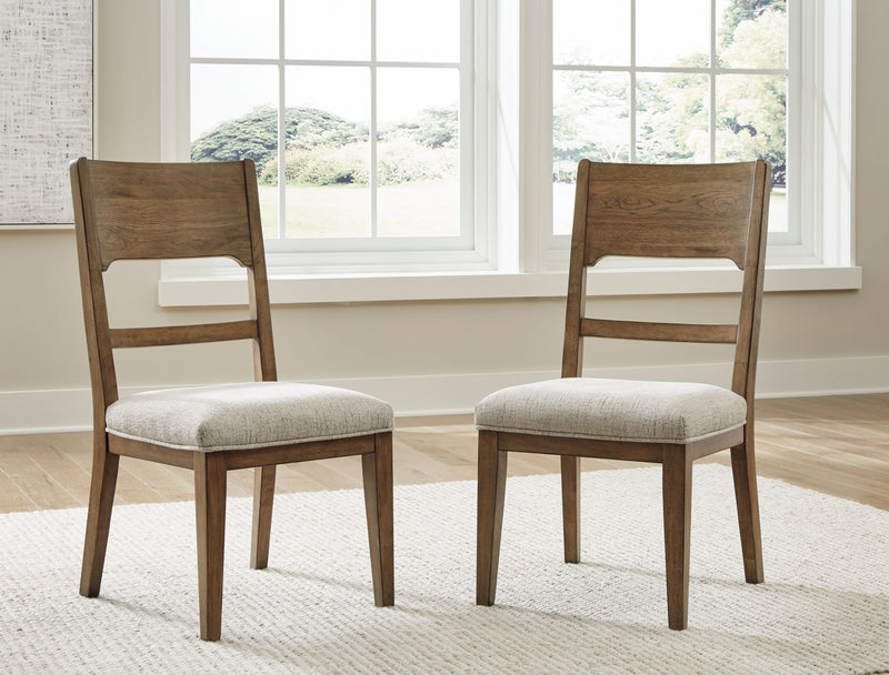 Cabalynn - Oatmeal / Light Brown - Dining Uph Side Chair (Set of 2) - JaxCo Furniture