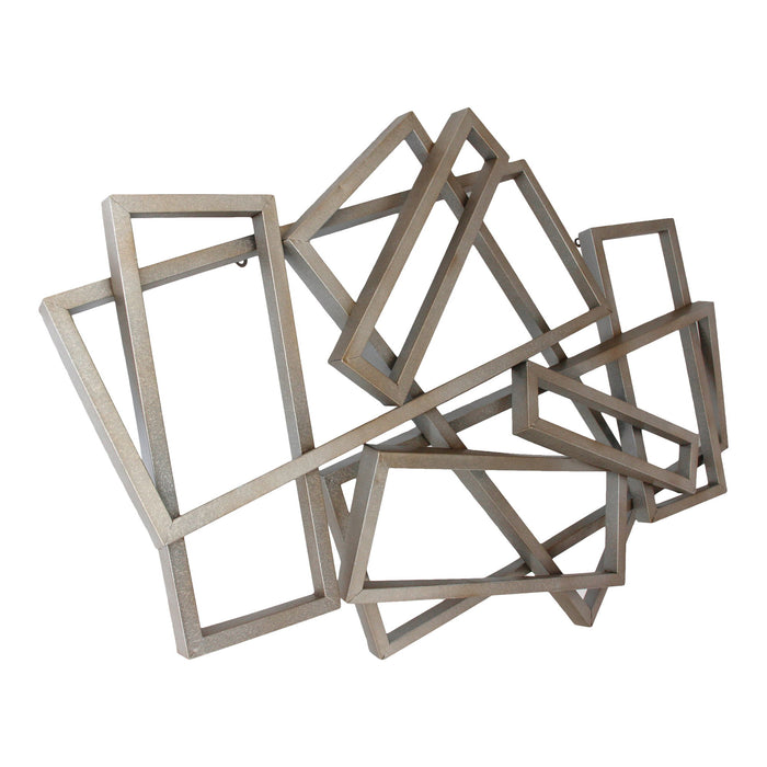 Metal Rectangles - Wall Decor - Silver - JaxCo Furniture