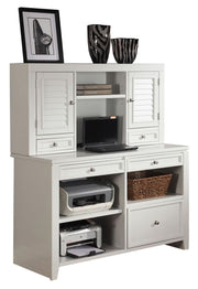Boca - Credenza With Hutch - Cottage White - JaxCo Furniture