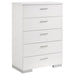 Felicity - 5-Drawer Bedroom Chest - White High Gloss - JaxCo Furniture