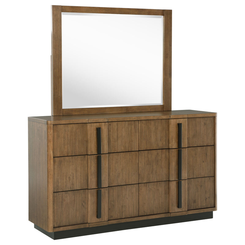 Terrace - 6-Drawer Dresser And Mirror - Ash Brown - JaxCo Furniture