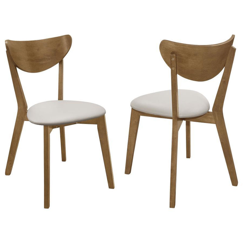 Kersey - Curved Wood Dining Side Chair (Set of 2) - Chestnut - JaxCo Furniture