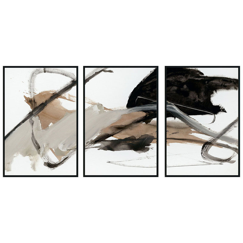 Boss - 72" x 36" Painting By Buddy Whitlock (Set of 3) - Black - JaxCo Furniture