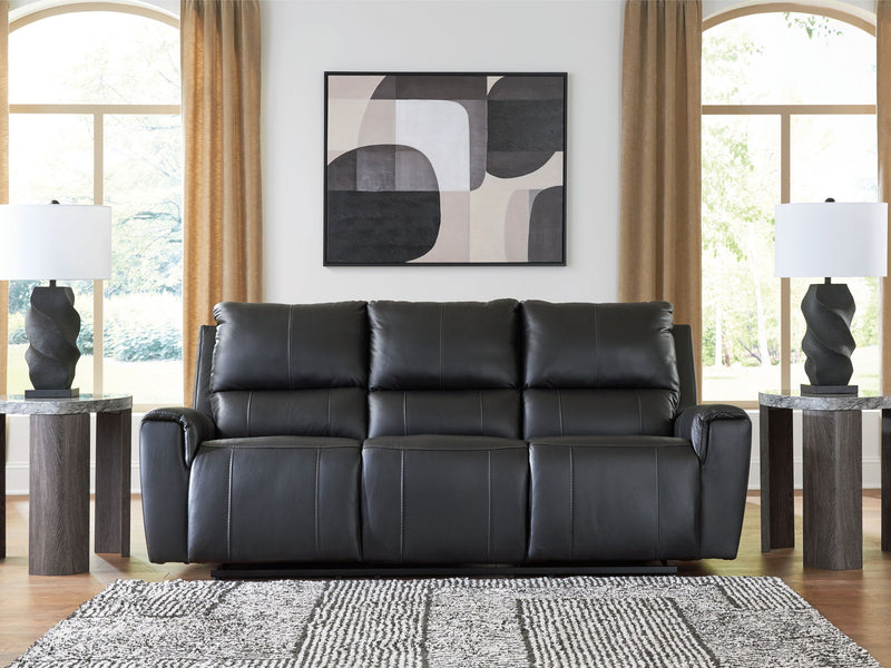 Glossmore - Reclining Sofa - Black - JaxCo Furniture