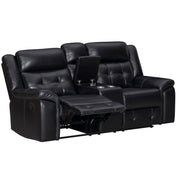 Clayton - Manual Reclining Console Loveseat - Phantom - JaxCo Furniture