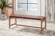Lemmund - Natural / Brown - Accent Bench - JaxCo Furniture