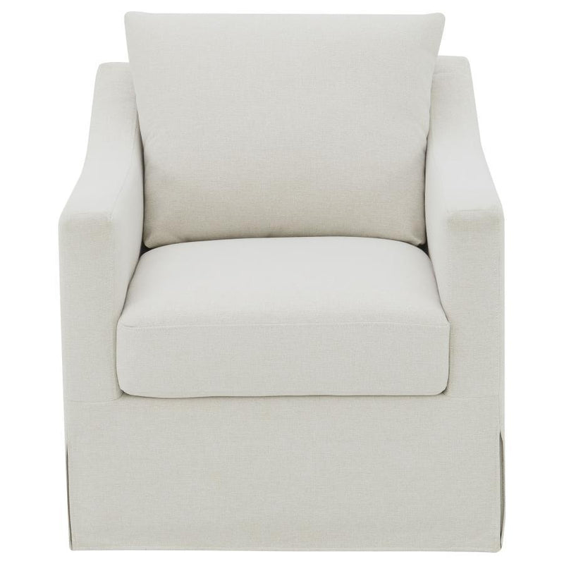 Winter - Upholstered Sloped Arm Accent Swivel Chair - JaxCo Furniture