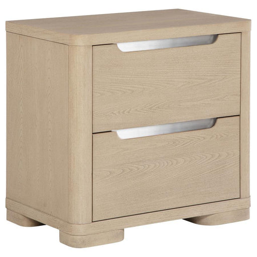 Ladera - 2-Drawer Nightstand Bedside Table - Light Elm - JaxCo Furniture