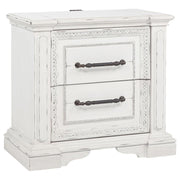 Mckinney - 2-Drawer Nightstand With Dual USB - Vintage White - JaxCo Furniture