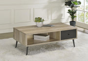 Welsh - 1-Drawer Engineered Wood Coffee Table Antique Pine - Distressed Pine - JaxCo Furniture
