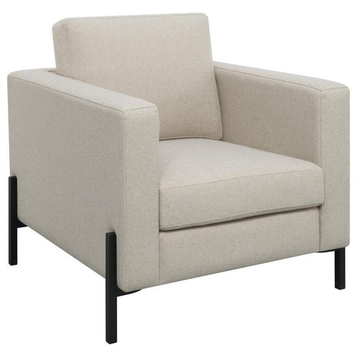 Tilly - Upholstered Track Arm Accent Chair - Oatmeal - JaxCo Furniture