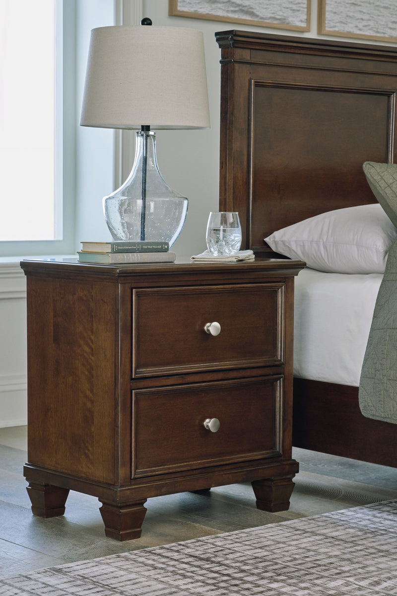 Danabrin - Brown - Two Drawer Nightstand - JaxCo Furniture