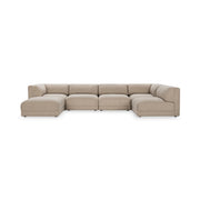 Adalynne - Upholstered 6 Piece Sectional - Buttermilk - JaxCo Furniture