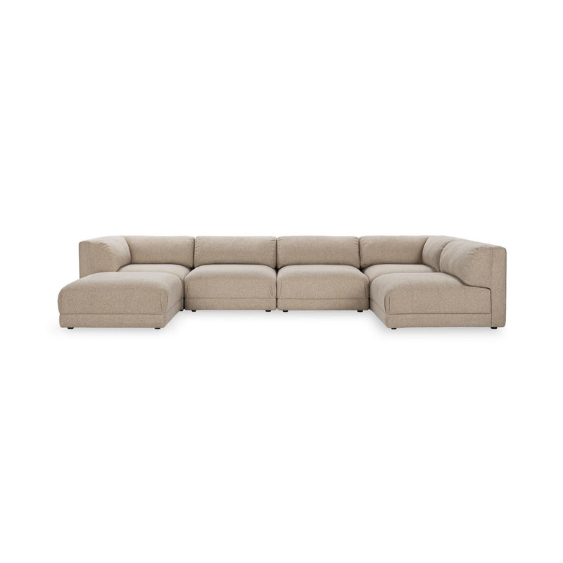 Adalynne - Upholstered 6 Piece Sectional - Buttermilk - JaxCo Furniture
