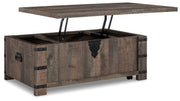 Hollum - Rustic Brown - Lift Top Cocktail Table - JaxCo Furniture