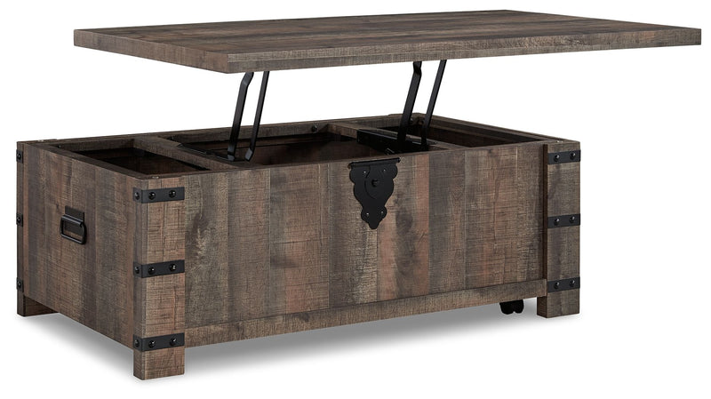 Hollum - Rustic Brown - Lift Top Cocktail Table - JaxCo Furniture