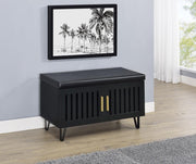Brixton - 2-Door Padded Entryway Shoe Storage Bench - JaxCo Furniture