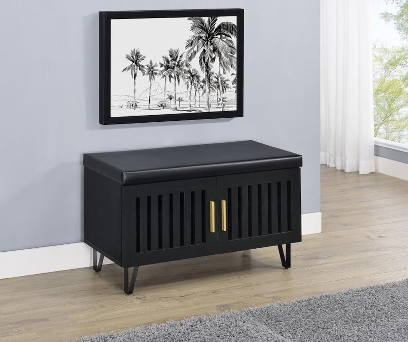 Brixton - 2-Door Padded Entryway Shoe Storage Bench - JaxCo Furniture