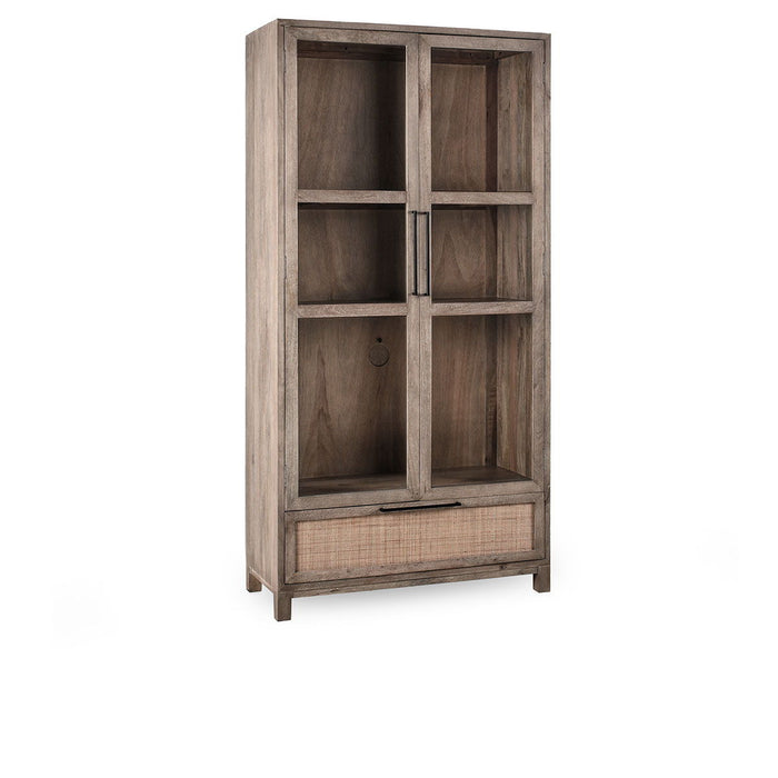 Jensen - 2 Door 1 Drawer Tall Cabinet - Taupe - JaxCo Furniture