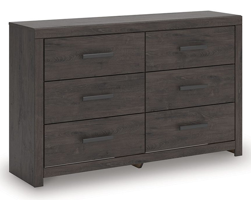 Prendonea - Charcoal - Six Drawer Dresser - JaxCo Furniture