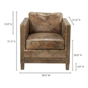 Darlington - Club Chair - Light Brown - JaxCo Furniture