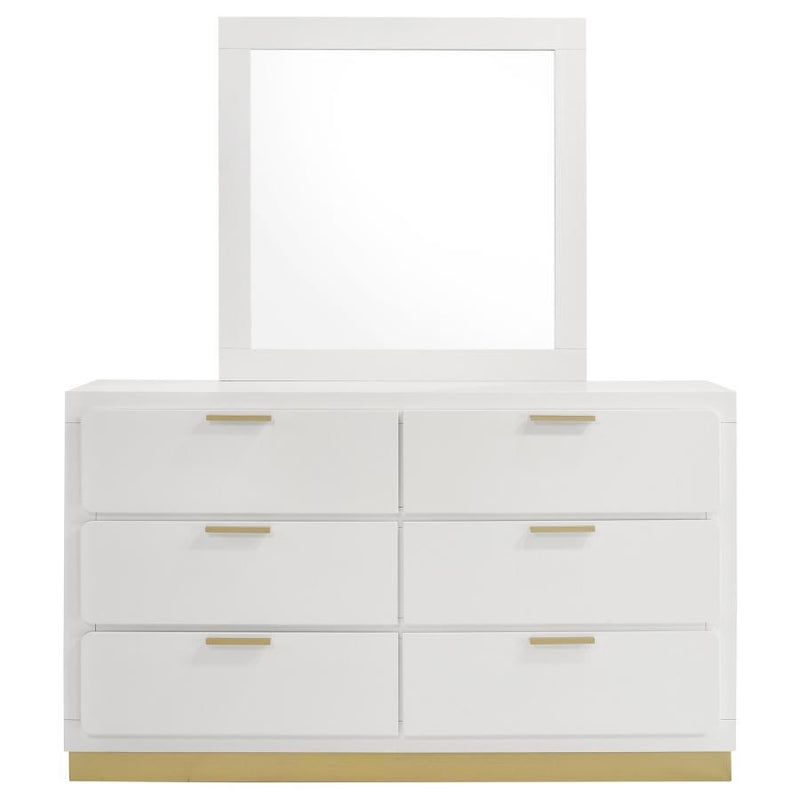 Caraway - 6-Drawer Bedroom Dresser With Mirror - JaxCo Furniture