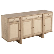 Kailani - 4-Door Cane Sideboard Buffet Cabinet - Beige Oak - JaxCo Furniture