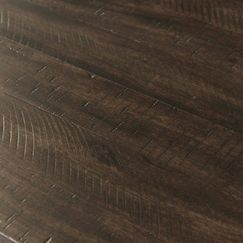 Stone - End Table With PU Base - Dark Walnut