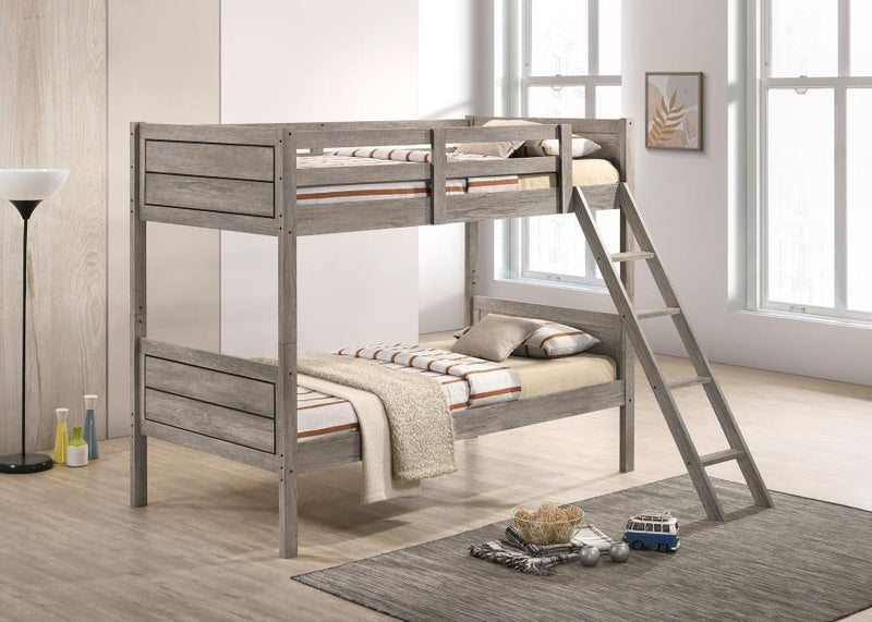 Ryder - Wood Bunk Bed With Mattress - JaxCo Furniture