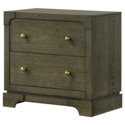 Gran Park - 2-Drawer Nightstand Bedside Table - Dark Cocoa - JaxCo Furniture