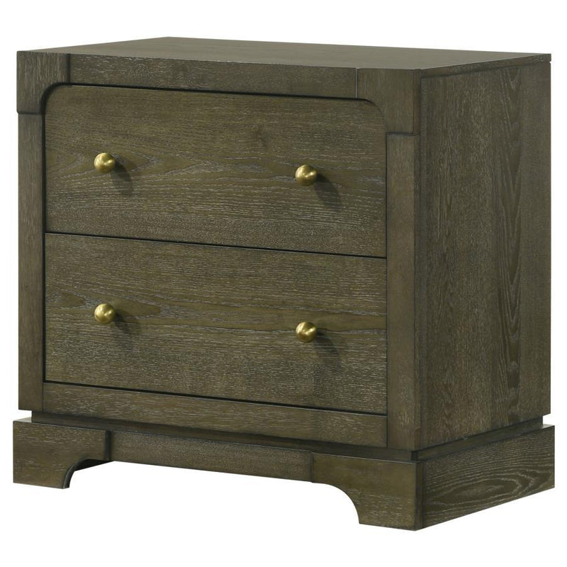 Gran Park - 2-Drawer Nightstand Bedside Table - Dark Cocoa - JaxCo Furniture
