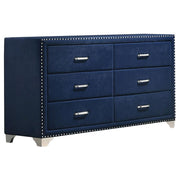 Melody - 6-Drawer Upholstered Dresser - JaxCo Furniture