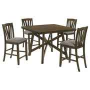Canfield - 5 Piece Counter Height Dining Set - Brown - JaxCo Furniture