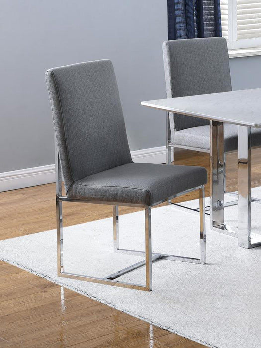 Mackinnon - Upholstered Dining Side Chair (Set of 2) - Gray - JaxCo Furniture