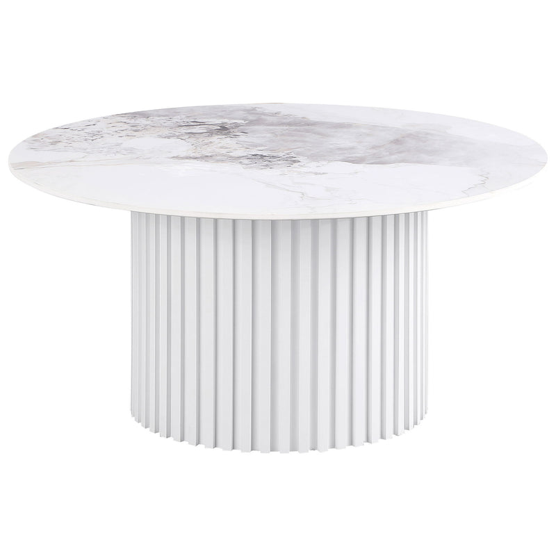 Rowena - Round Sintered Stone Table - JaxCo Furniture