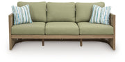 Serena Shores - Beige / Green - Sofa With Cushion - JaxCo Furniture