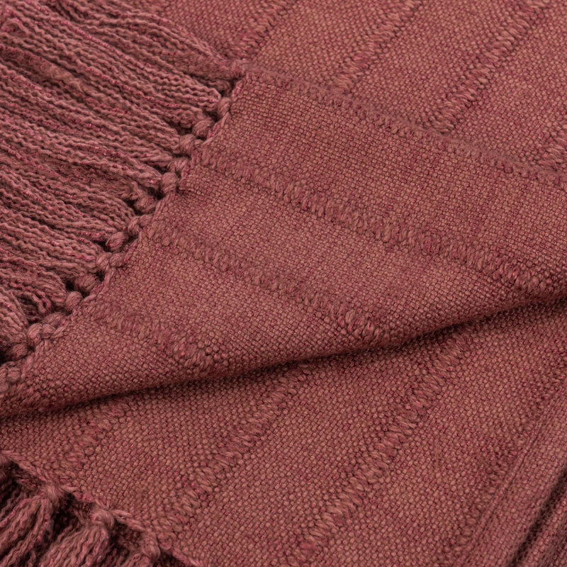 Throws - 50" x 70" TC Hunter Throw - Cherrywood Red - JaxCo Furniture