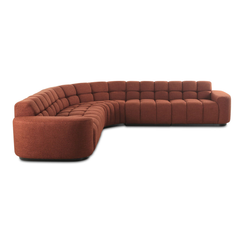 Roman - L-Shaped Sectional - Red - JaxCo Furniture