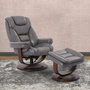 Monarch - Manual Reclining Swivel Chair and Ottoman - JaxCo Furniture