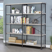 Analiese - 4-Shelf Double Bookshelf - JaxCo Furniture